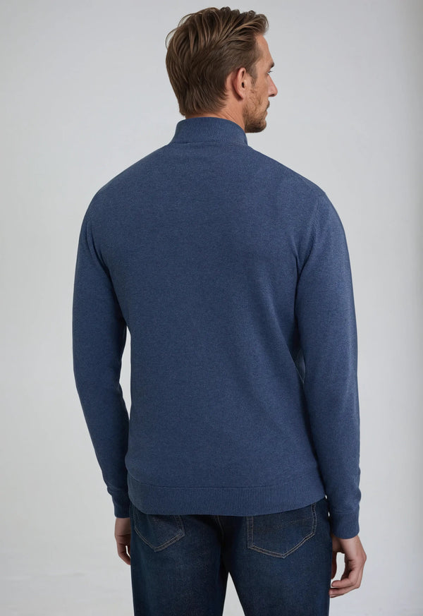 Full Zip Sweater - Blue