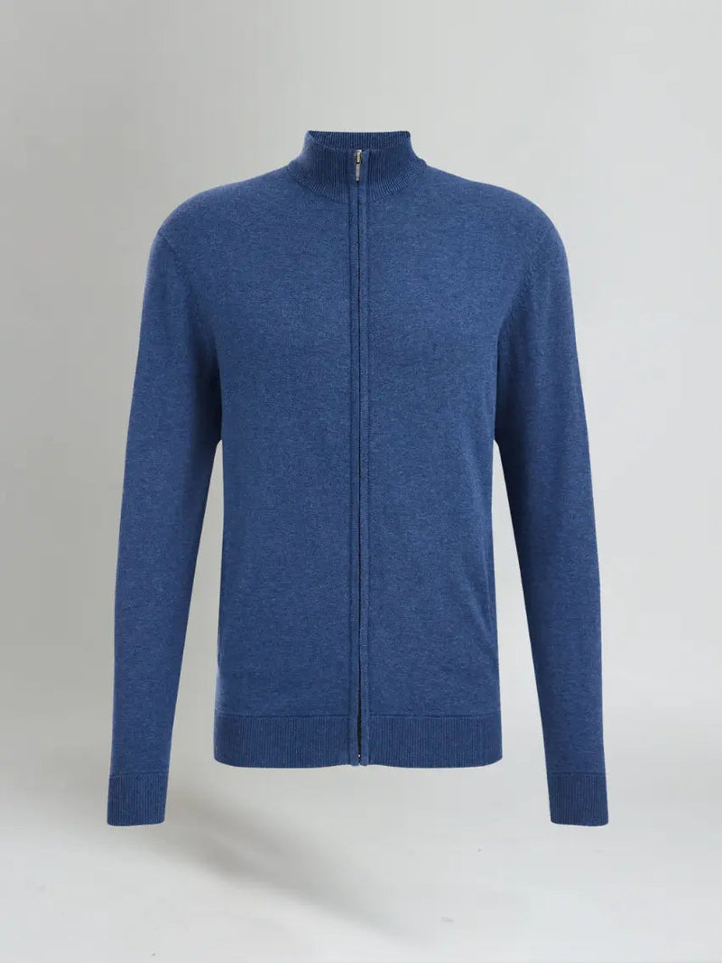 Full Zip Sweater - Blue