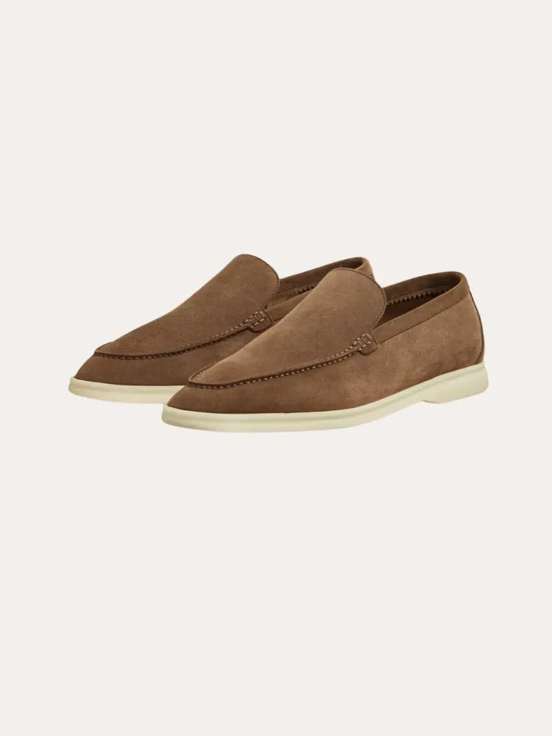Refined Suede Loafers – Gray