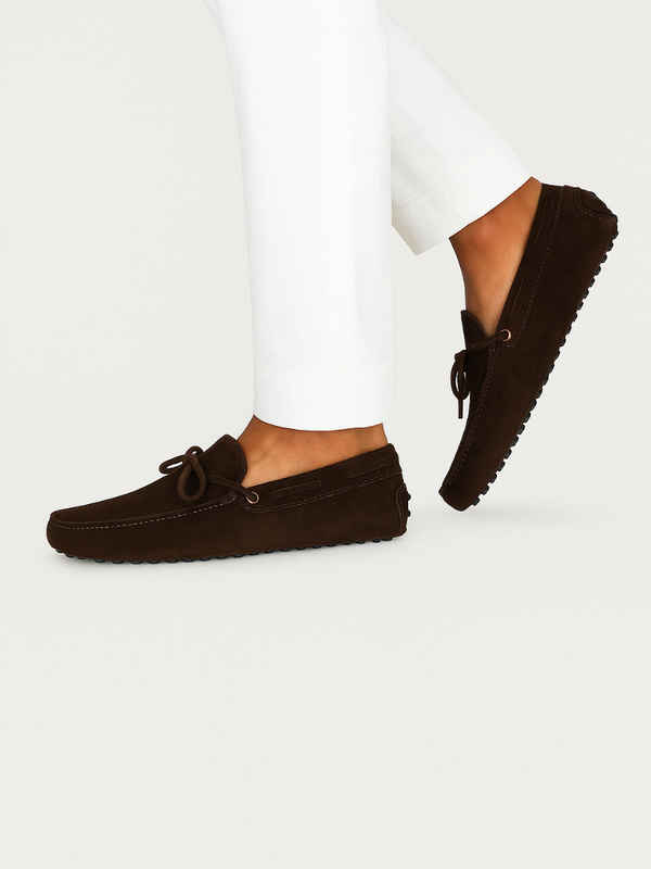 Dark Brown Suede Moccasins