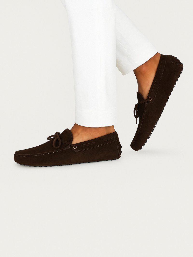 Dark Brown Suede Moccasins