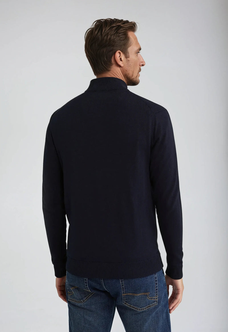 Full Zip Sweater - Navy Blue