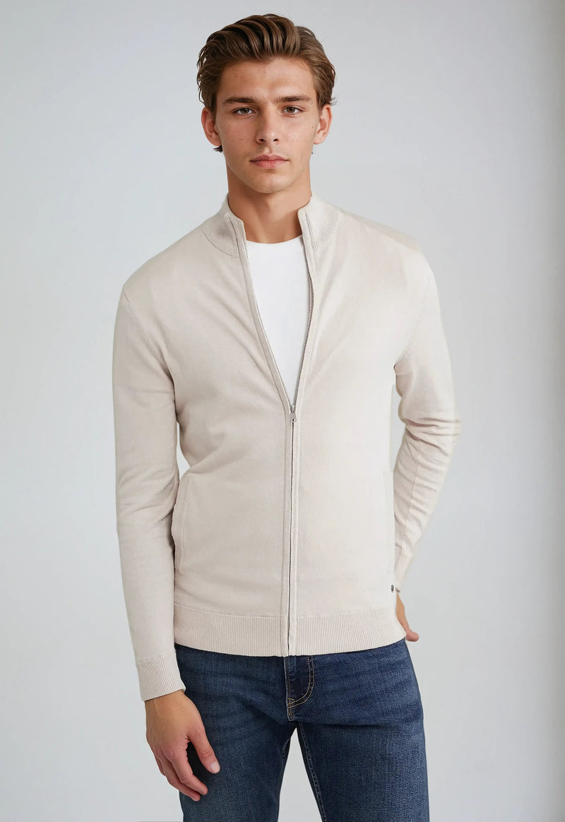 Full Zip Sweater - Black
