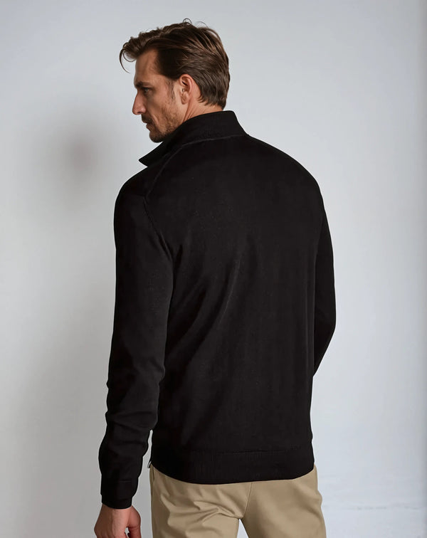 Essential Half Zip Sweater - Black