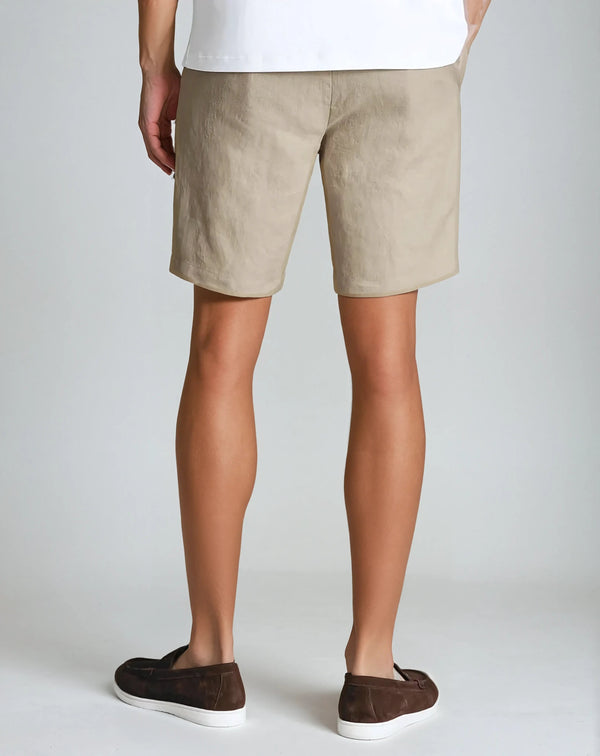 Beachside Linen Shorts - Khaki