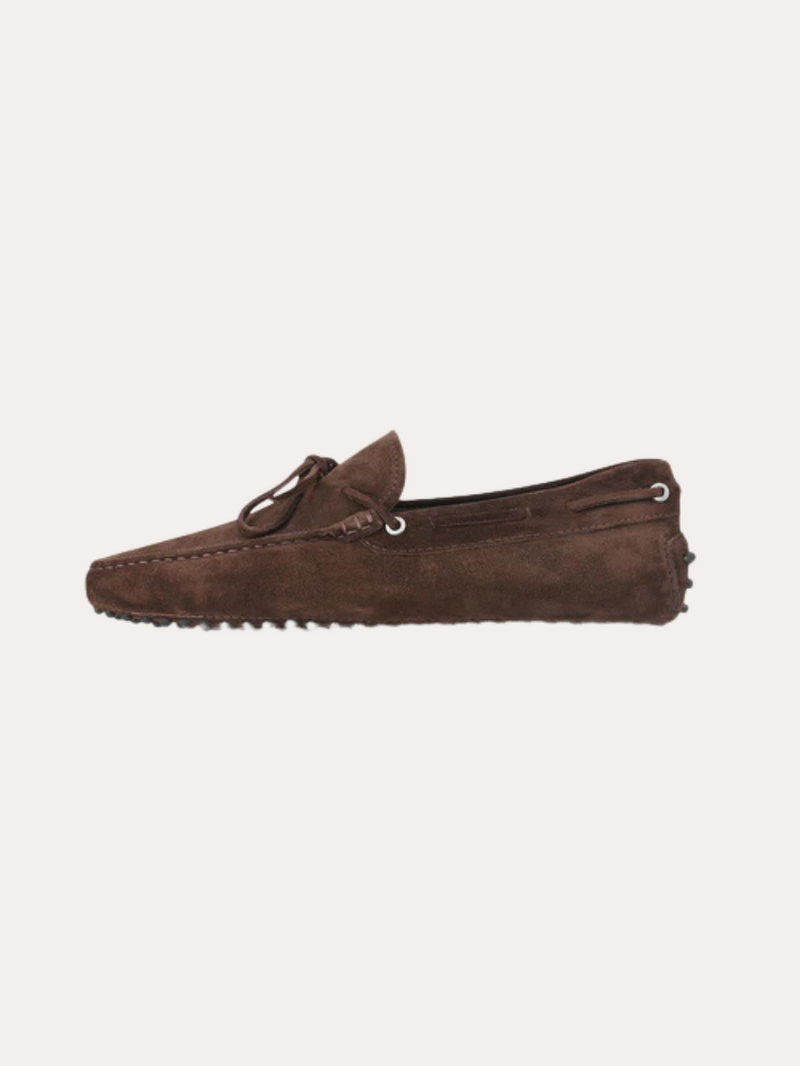 Dark Brown Suede Moccasins