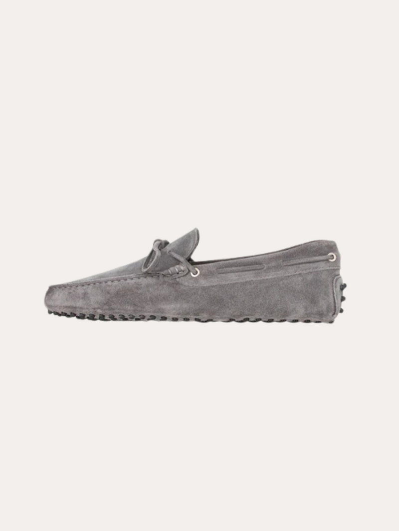 Gray Suede Moccasins