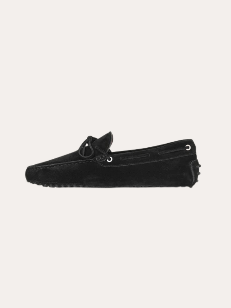 Black Suede Moccasins