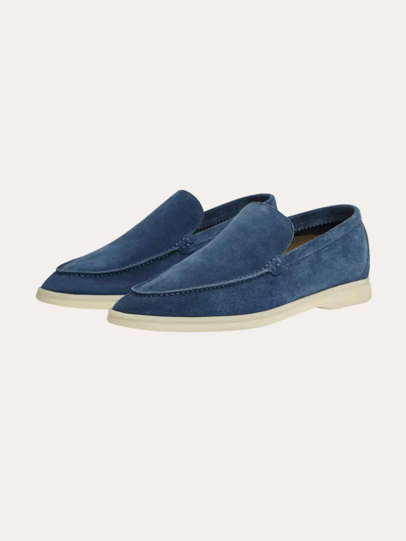 Refined Suede Loafers – Gray