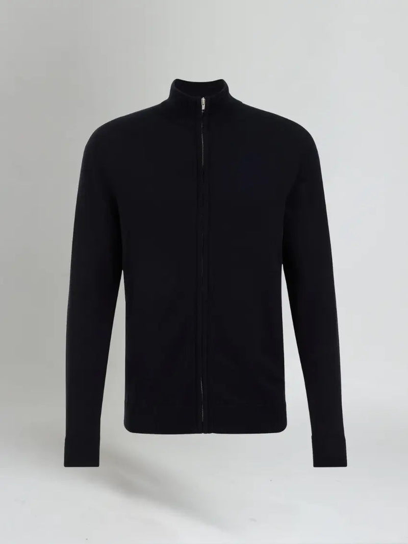 Full Zip Sweater - Navy Blue