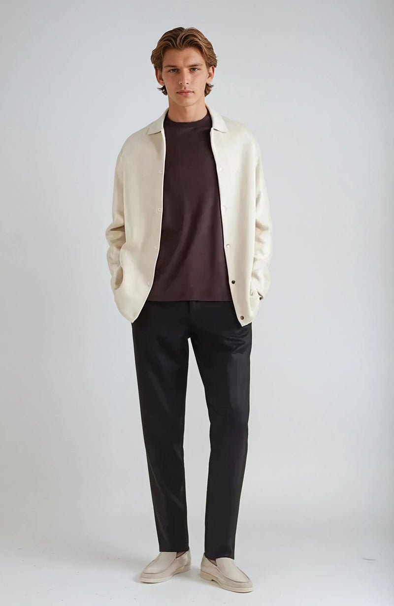 Refined Suede Loafers – Beige Sable