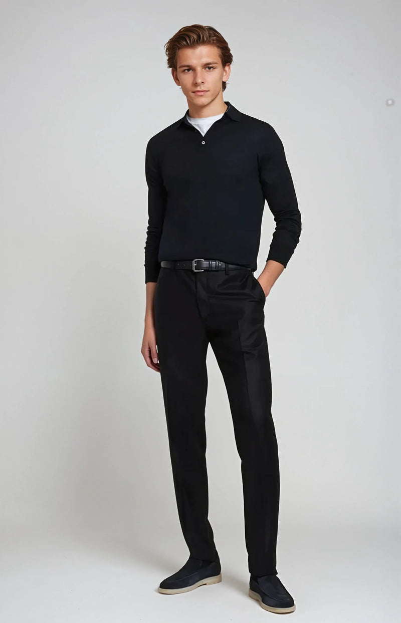 Raffinerede suede loafers – marineblå