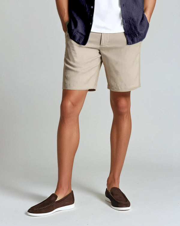 Beachside Linen Shorts - Khaki