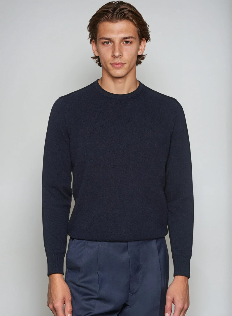 Premium Cashwool Sweater - Navy Blue