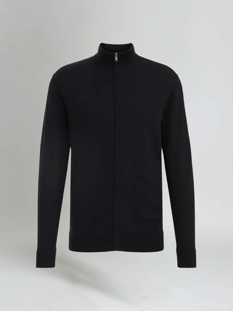 Full Zip Sweater - Black