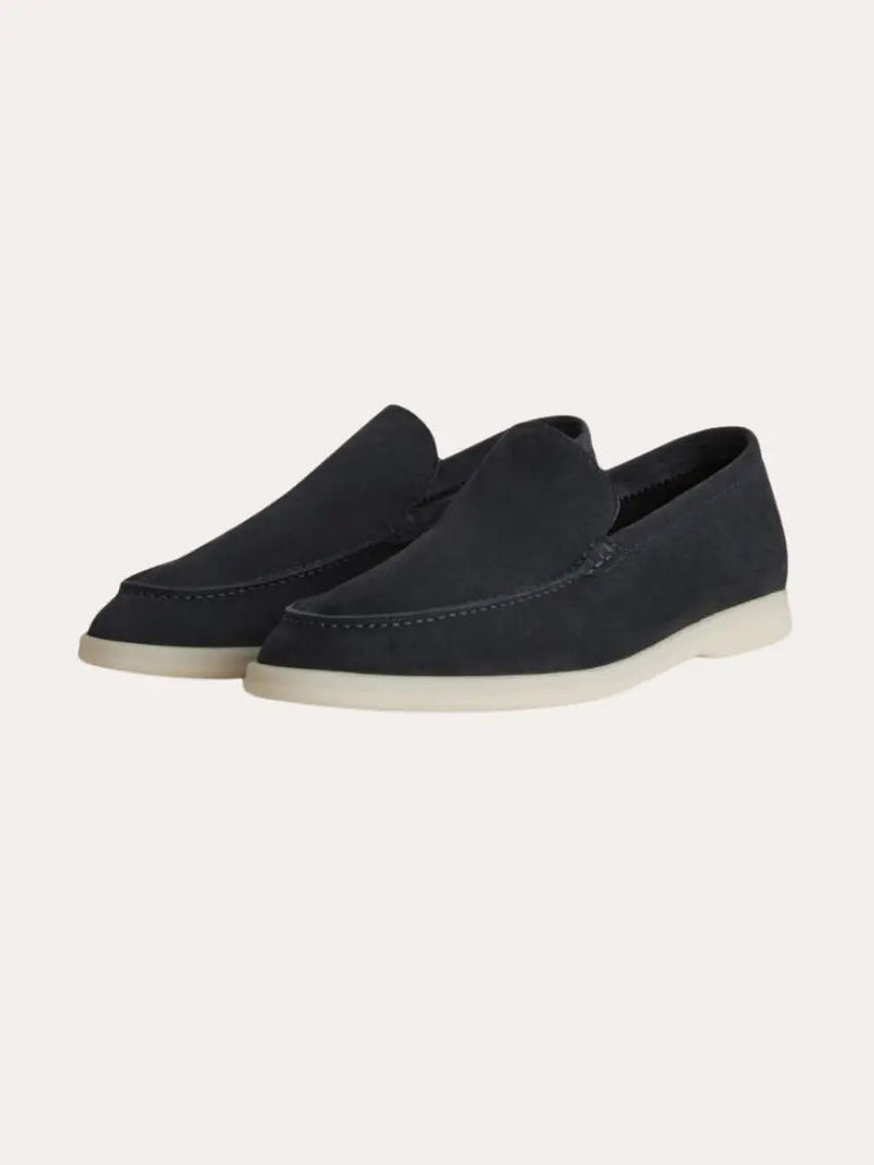 Refined Suede Loafers – Dark Green