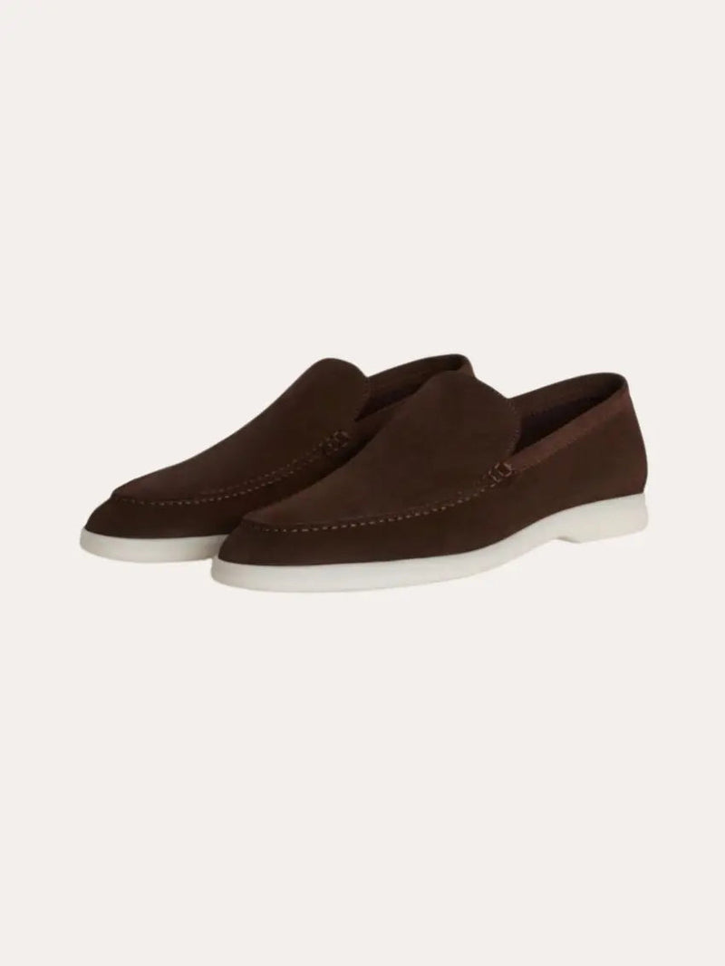 Refined Suede Loafers – Gray