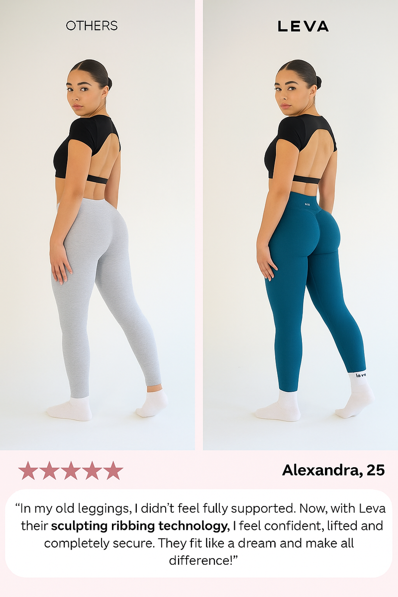 Sculpt Ribbed Contour Leggings - Khaki